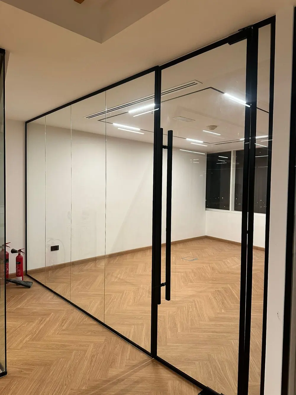 Completed EasyFix glass office partition project